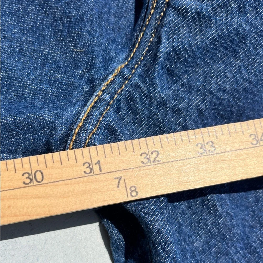 Men’s Levi's 517 Jeans Blue Denim Solid 42x32 Relaxed Bootcut Wide Y2K Oversized